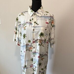 Flamingo Paradise Men's Casual Shirt